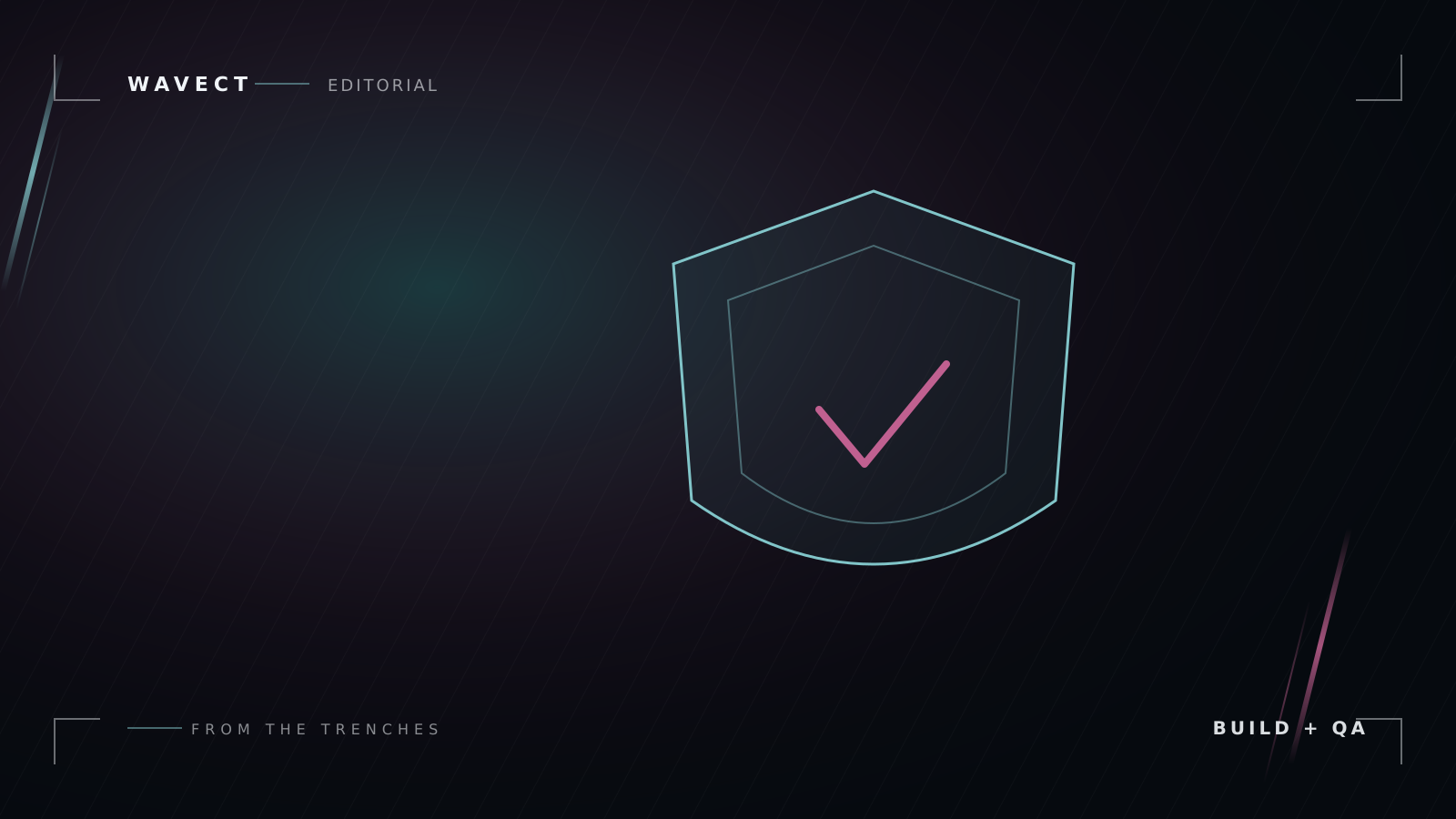 A shield representing software delivery with explicit quality assurance