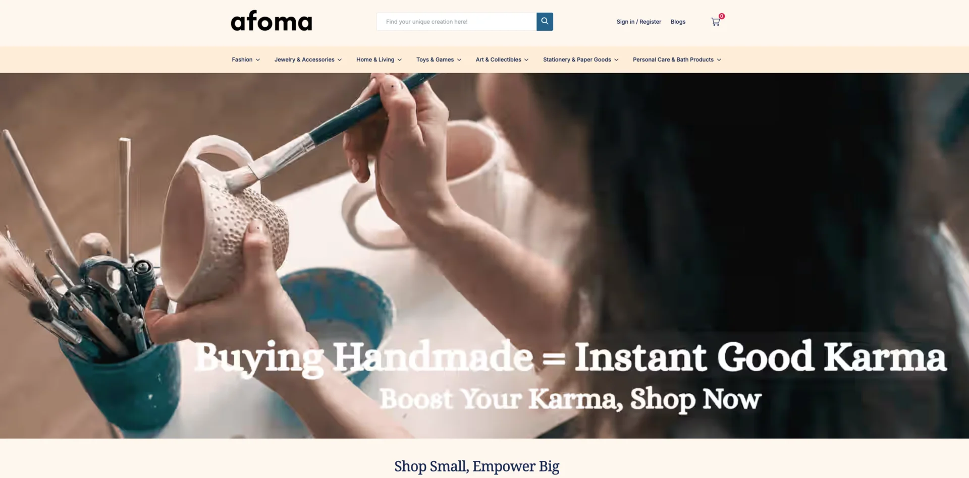 Afoma — screen 1